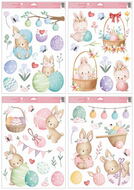 Window Cling with Glitter Easter Bunnies 35 x 50 cm