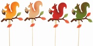 Felt Squirrel on Stick 11 cm+Stick