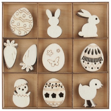 Set of wooden decorations Easter 3.5 x 3 x 0.2 cm, 54 pcs