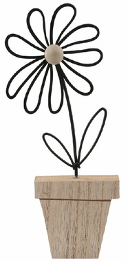 Metal Flower 8.5 x 18 x 2 cm on a stand