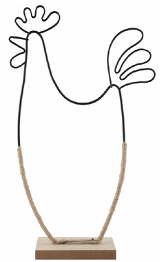 Decoration Rooster metal 18 x 31.5 x 5 cm for standing