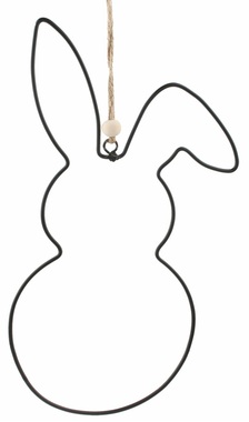 Metal Bunny 13 x 22 x 0.5 cm on a hanger