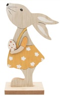 Standing Wooden Lady Rabbit 16 cm