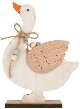 Standing Wooden Goose 15 cm