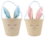 Fabric Easter Rabbit Basket 15x12,5 cm