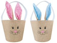 Fabric Easter Rabbit Basket 18x15,5 cm
