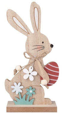 Standing Wooden Rabbit 18 cm 