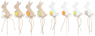 Wooden Rabbit 7,5 cm + Stick 