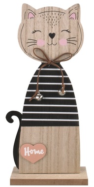 Wooden Cat standing 10 x 25 x 5 cm
