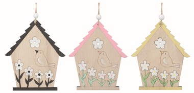 Wooden Birdhouse 10 x 11.5 x 0.5 cm for hanging