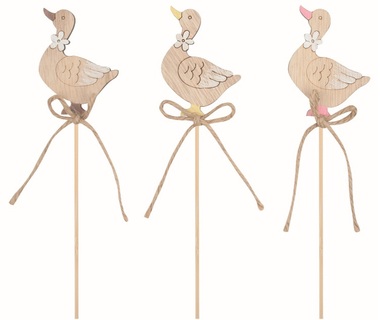 Wooden Goose 4.5 x 5.5 x 0.5 cm + stick