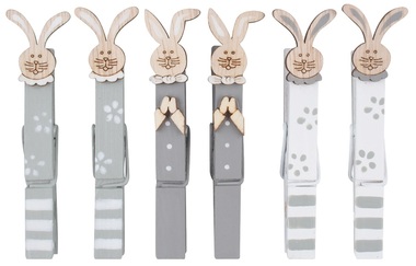 Peg with Rabbit 8,5 cm, 6 pcs