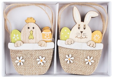 Wooden Basket 8,5 cm, 4 pcs