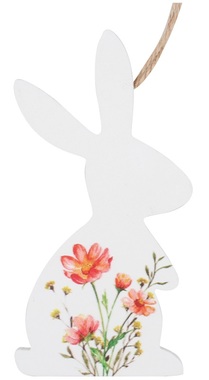 Hanging Wooden Rabbit 12 cm