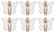 7479 Motýli dřevění na kolíčku 4 cm, 6 ks v sáčku-1