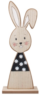 Standing Wooden Rabbit 12 x 30 cm 