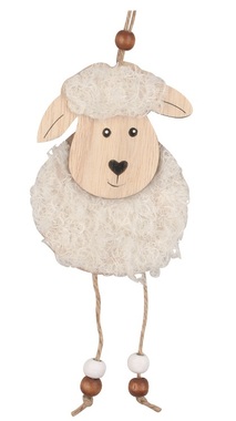 Wooden Sheep for hanging 7 x 12 cm