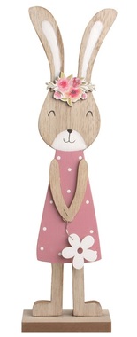 Wooden Bunny for standing 10 x 30 cm