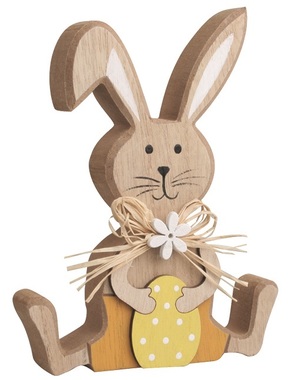 Wooden Rabbit for standing 11.5 x 15 cm