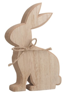Wooden Rabbit for standing 9 x 15 cm