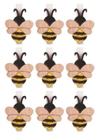 7621 Včelka dřevěná na kolíčku 4,5 cm, 9 ks v sáčku-1