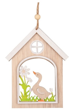 House with Goose for hanging 14 cm