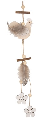Wooden Hen for Hanging 30 cm