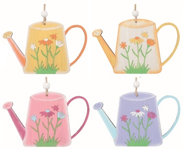 Wooden Watering Can 12 x 7.5 x 0.5 cm for hanging