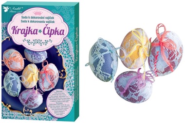 Easter Egg Decorating Set for Blown Eggs - Lace and Eggs
