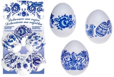 Egg Shrink Wraps, Blue design, 10 pcs