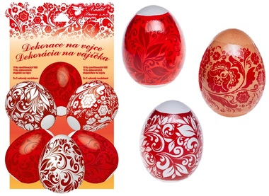 Egg Shrink Wraps, Red design, 10 pcs
