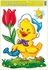 Decorative Window Cling – Chicken with a Tulip