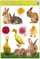 Decorative Window Cling – Duckling with Rabbits