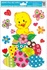 Decorative Window Cling – Chick with Flowers and colorful Easter Eggs