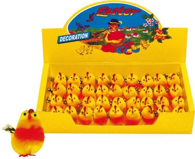 Easter Chicken orange 4 cm, 36 pcs