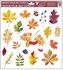 Decorative Window Cling – Colorful Autumn Leaves with Berries and Fern