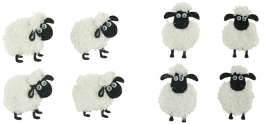 Sheep with Clip 5 cm, 4 pcs Bag