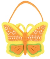 Felt Handbag 16 x 12 cm, Butterfly