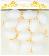 8230 Plastová vajíčka 6 cm bílá, 12 ks v sáčku-1