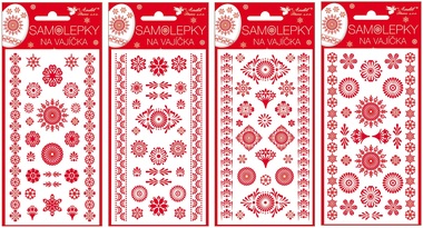 Egg Gel Stickers 19 x 9 cm, Red