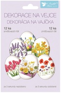 836 Smršťovací dekorace na vejce jarní květy, 12 ks -1