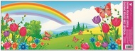 Decorative Window Cling – Rainbow with Tulips