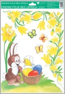 Decorative Window Cling – Bunny with a Basket