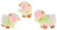 Standing Sheep with Green Bow 7 cm 