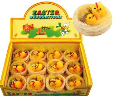 Easter Chicken 6 cm, 12 pcs in Box