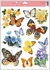 Decorative Window Cling – Butterflies with Roses and Yellow Flowers