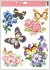 Decorative Window Cling – Butterflies with Peonies, Roses and Purple Flowers