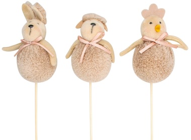 Plush Easter Animal 9 cm + Stick