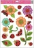 Decorative Window Cling – Colorful Flowers with Ladybugs and Purple Accent