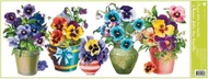 Decorative Window Cling - Pansies